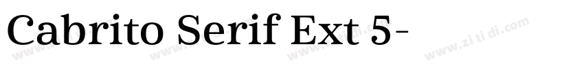 Cabrito Serif Ext 5字体转换